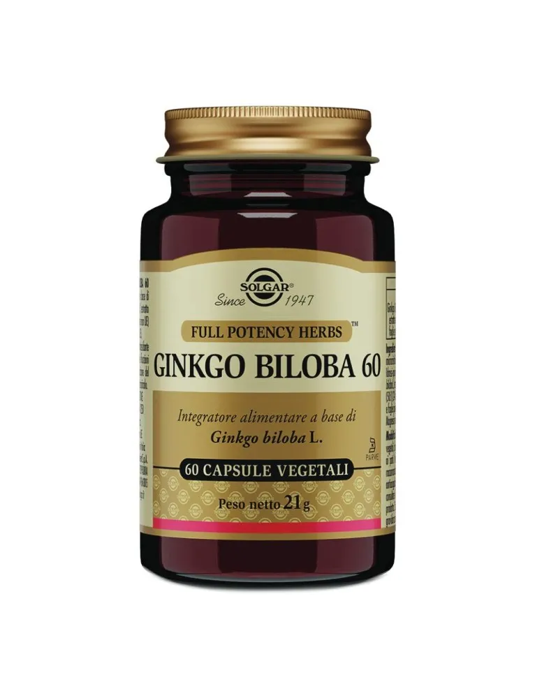 Solgar Ginkgo Biloba 60 60 Capsule Vegetali