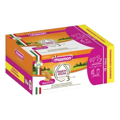 PLASMON NUTRI-MUNE 3 BISCOTTO LIQUIDO 18 X 500 ML