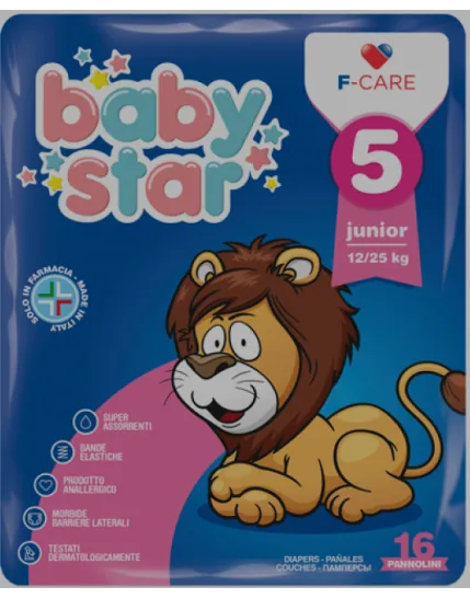 PANNOLINO BABYSTAR 12/25KG T5 16 PEZZI
