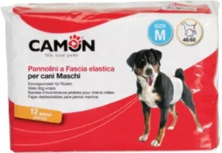 PANNOLINI A FASCIA CANI MASCHI MISURA 1 12 PEZZI