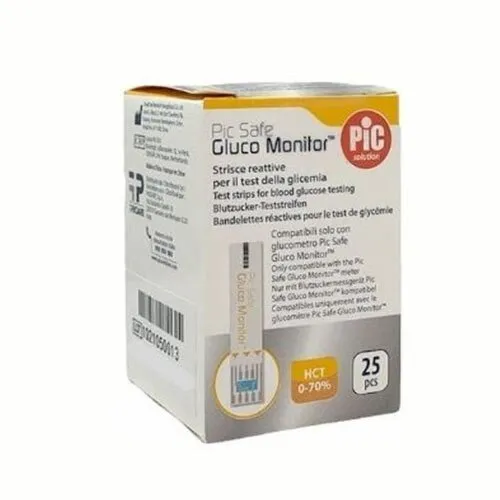 PIC GLUCO MONITOR Strisce Reattive per la Misurazione della Glicemia - 25PEZZI