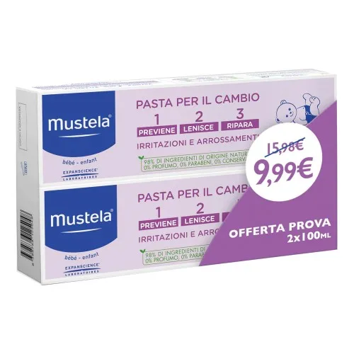 MUSTELA BIPACK PASTA CAMBIO 2 X 100 ML