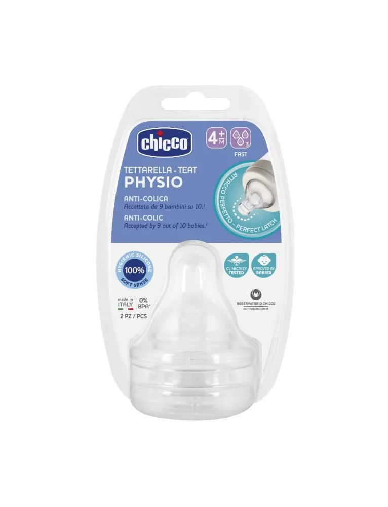 Chicco Tettarella Perfect5 3 fori Silicone 4 mesi 2 pezzi