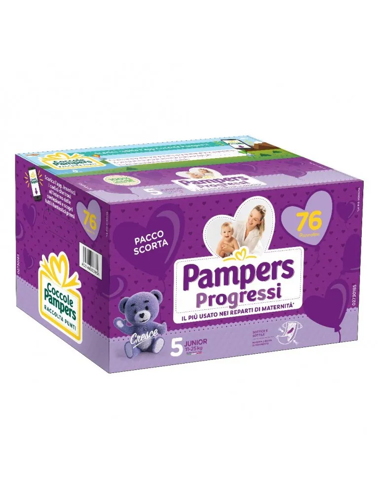 Pampers Progressi Junior 5 (11-25kg) 76 Pezzi