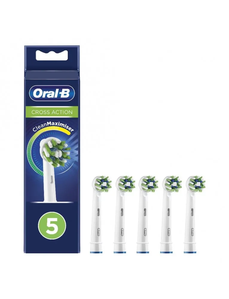 Oralb Cross Action XL Pack Testine di Ricambio 5 pezzi
