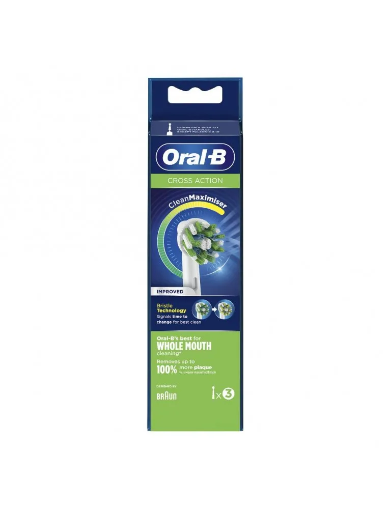 Oral-B Ricarica Testine EB50-3 Cross-Action 3 pezzi