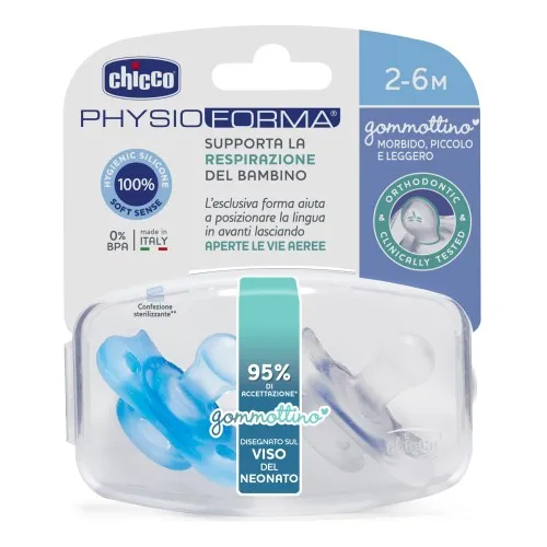 CHICCO GOMMOTTINO BOY SILICONE 2-6 MESI 2 PEZZI ITA C