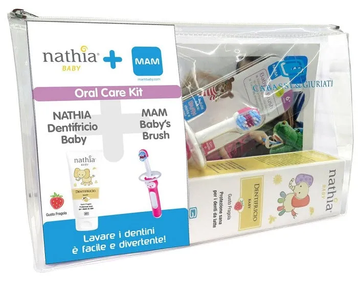 ORAL CARE KIT NEUTRO 1 DENTIFRICIO BABY NATHIA 50 ML + 1 MAM BABY'S BRUSH