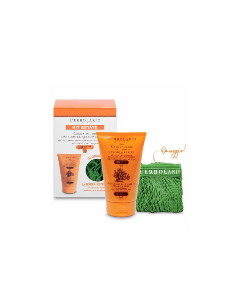 L'Erbolario Kit Crema Solare Spf30 Con Borsa A Rete In Omaggio