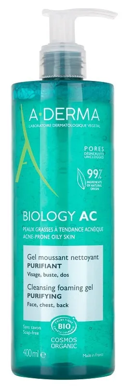 ADERMA BIOLOGY AC GEL DETERGENTE SCHIUMOGENO PURIFICANTE 400 ML