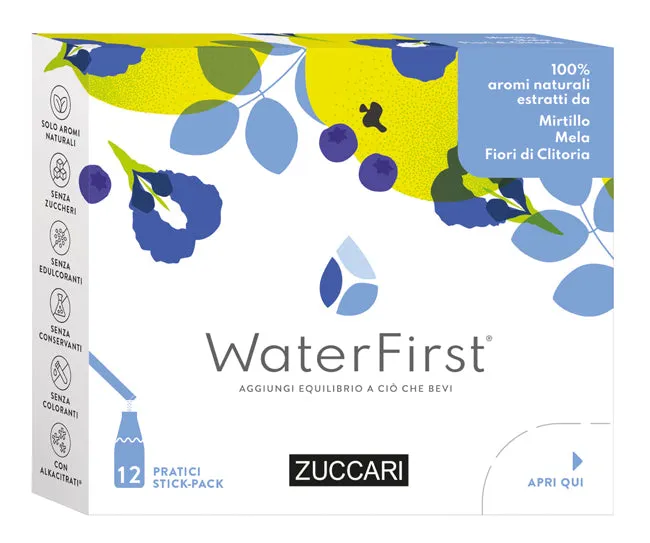 WATER FIRST MIRTILLO-MELA-FIORI CLITORIA 12 STICK PACK