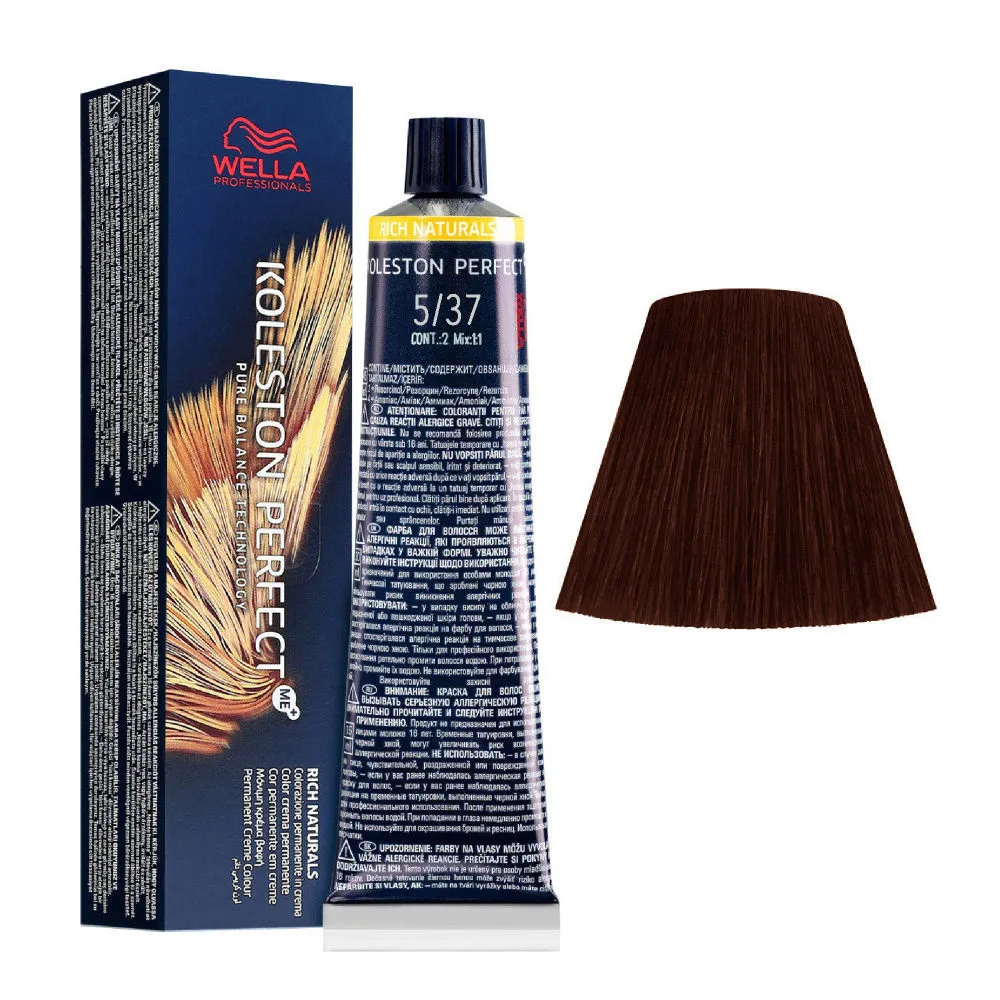 WELLA PROFESSIONALS KOLESTON PERFECT.ME TINTURA N.5/37 CASTANO CHIARO DORATO SABBIA 60 ML
