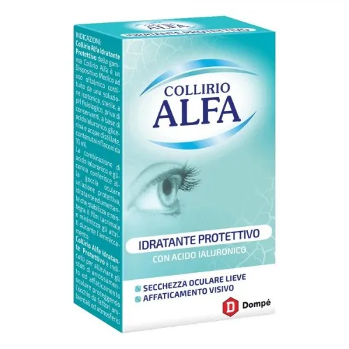 Alfa collirio idratante  indicato per arrossamento ed affaticamento oculare - Flaconcino da 10 ml