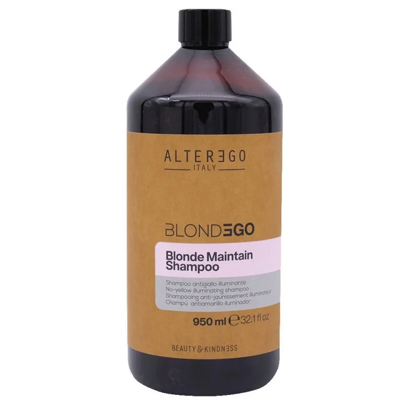 Alter Ego BlondEgo Blonde Maintain Shampoo 950ml - shampoo antigiallo capelli decolorati biondi grigi