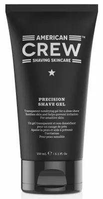 American Crew Precision Shave Gel per Rasatura Pelli Sensibili 150ml
