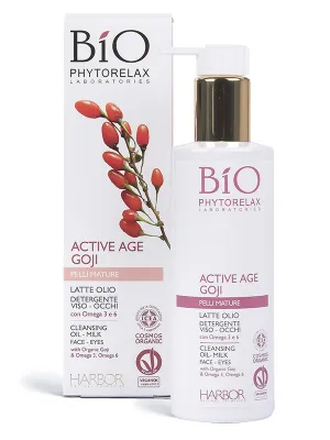 Bio Phytorelax Active Age Goji Latte Olio Detergente Viso - Occhi 200ml