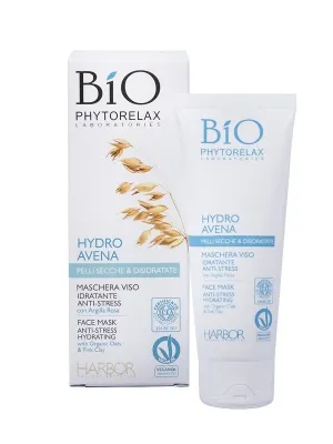 Bio Phytorelax Hydro Avena Pelli Secche & Disidratate Maschera Viso Idratante Anti-Stress 75 ml