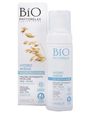 Bio Phytorelax Hydro Avena Pelli Secche & Disidratate Mousse Detergente Micellare Viso - Occhi 150 ml