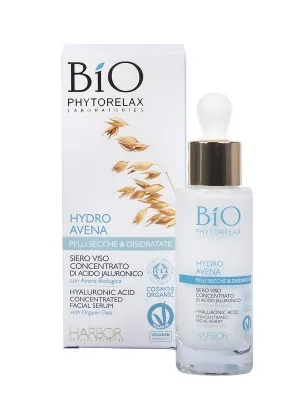 Bio Phytorelax Hydro Avena Pelli Secche & Disidratate Siero Viso Concentrato di Acido Jaluronico 30 ml