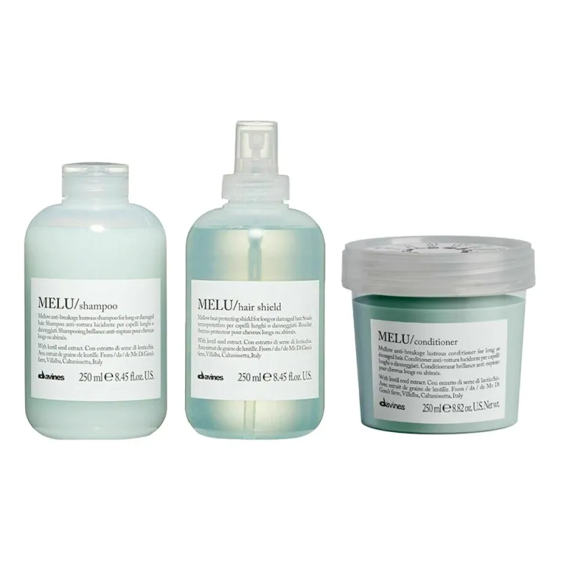 Davines Melu Shampoo+Conditioner+Hair Shield 250+250+250ml rituale anti-rottura capelli fragili lunghi