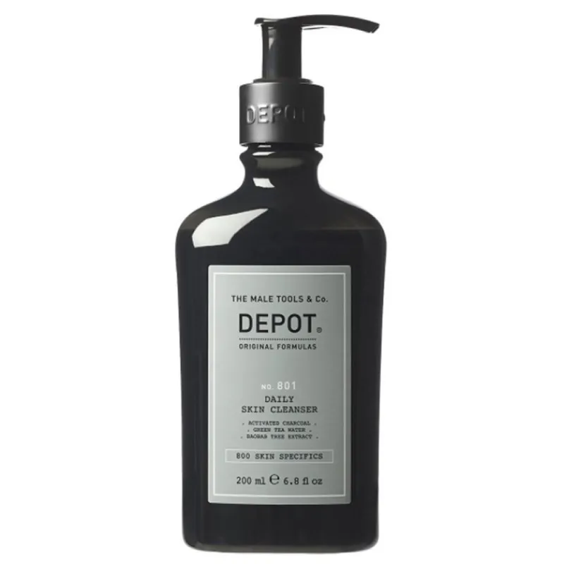 Depot N.801 Daily Skin Cleanser 200ml - gel detergente al carbone attivo per uomo