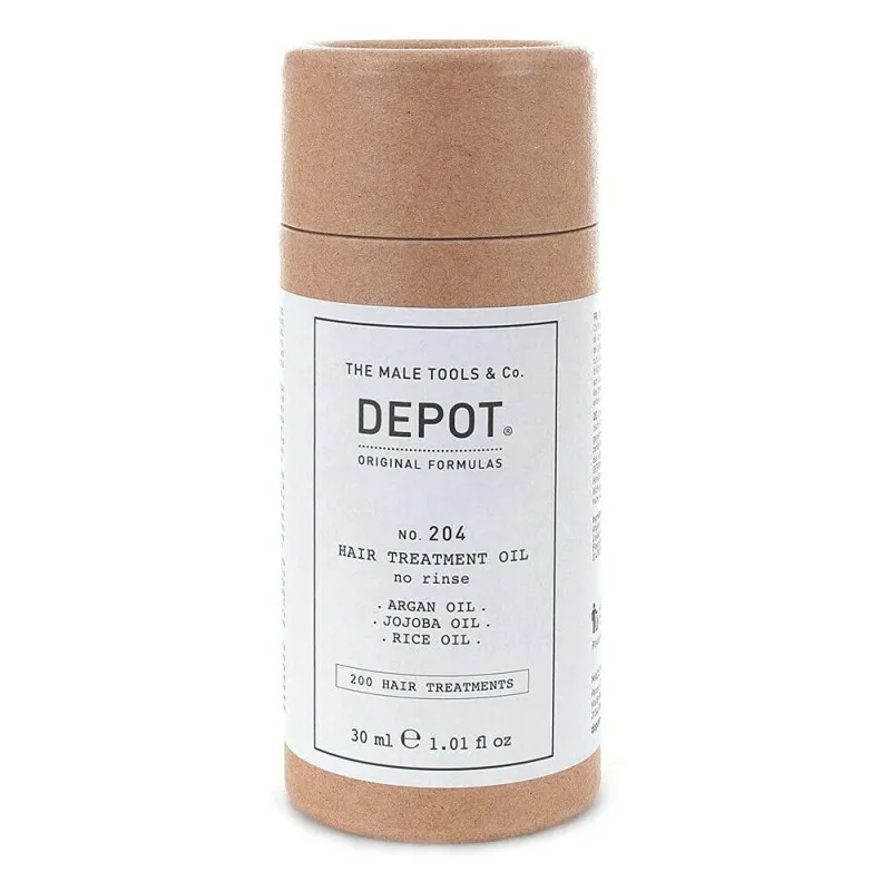 Depot No.204 Hair Treatment Oil 30ml - olio uomo idratante anti-crespo capelli normali