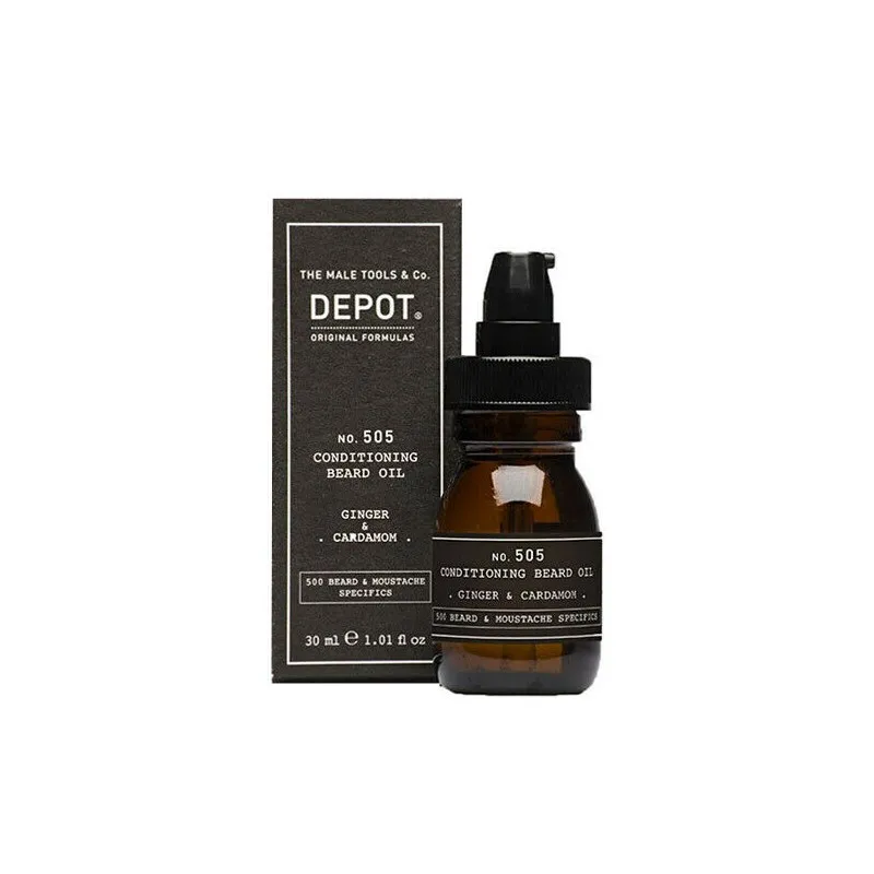 Depot No.505 Conditioning Beard Oil GINGER & CARDAMOM 30ml - olio condizionante per barba fragranza speziata