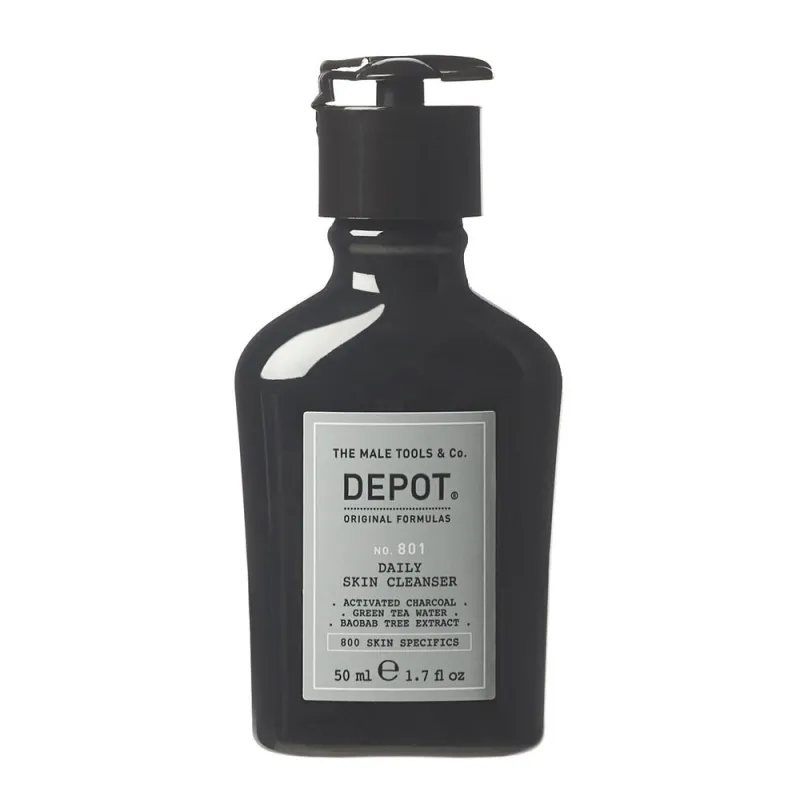 Depot No.801 Daily Skin Cleanser 50ml - gel detergente uomo carbone attivo