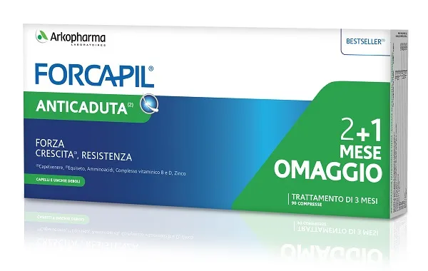 FORCAPIL ANTICADUTA 90CPR 2+1 MESE IN OMAGGIO