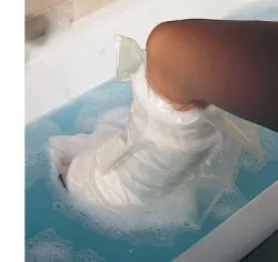 ACQUASTOP GAMBA INTERA COPERTURA RIUTILIZZABILE PER LA PROTEZIONE, DURANTE LA DOCCIA O IL BAGNO, DEGLI ARTI CON GESSI E BENDAGGI