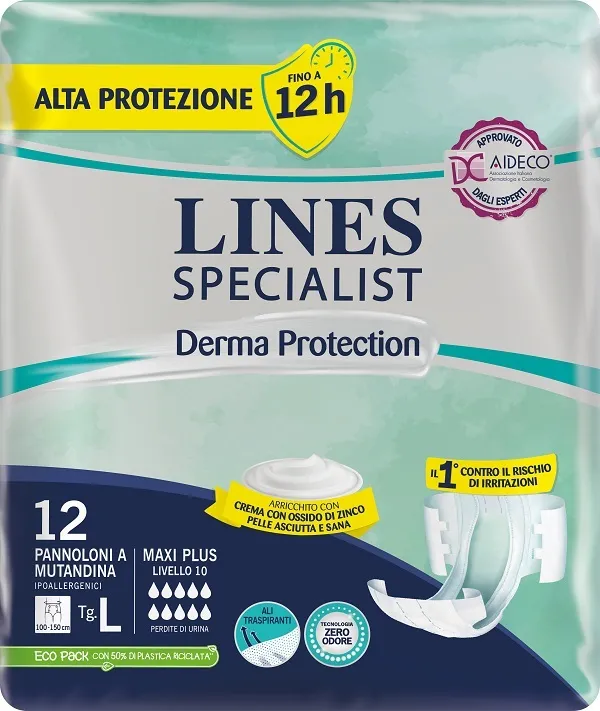 PANNOLONE MUTANDINA LINES SPECIALIST DERM AP L 12 PEZZI