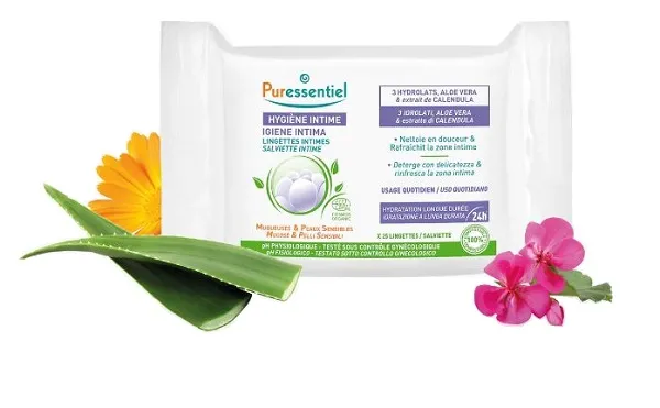 PURESSENTIEL SALVIETTINE INTIME 25 PEZZI