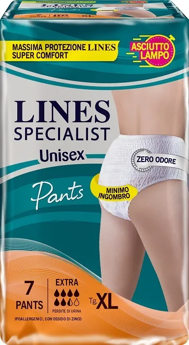 PANNOLONE MUTANDINA LINES SPECIALIST UNISEX EXTRA XL 7 PEZZI