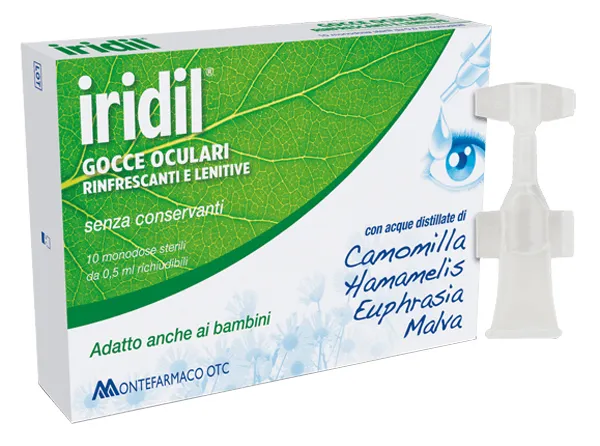GOCCE OCULARI IRIDIL 10 AMPOLLE MONODOSE RICHIUDIBILI 0,5 ML
