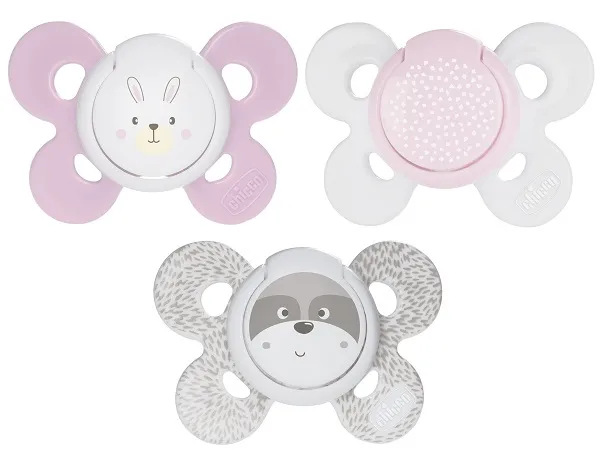 CHICCO SUCCHIETTO COMFORT GIRL SILICONE 0-6 MESI 2 PEZZI