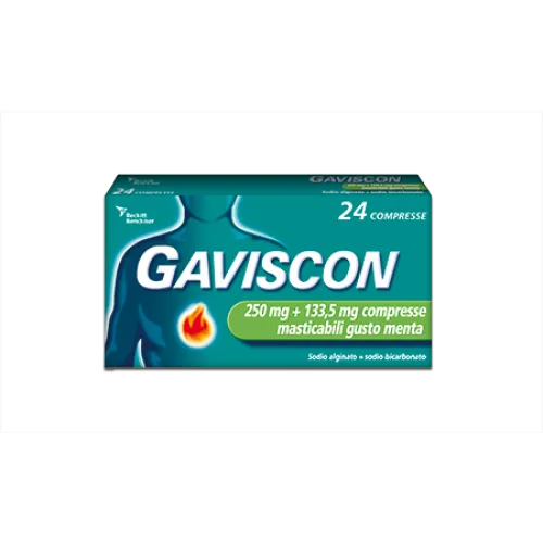GAVISCON 24COMPRESSE MENTA 250+133,5MG