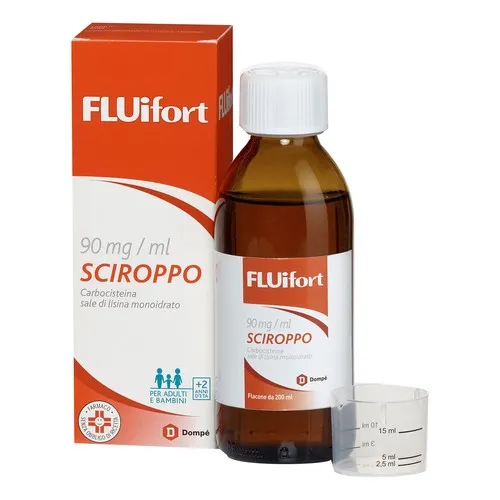 FLUIFORT SCIROPPO fluidifica il muco e libera le vie respiratorie - 200ML 9%