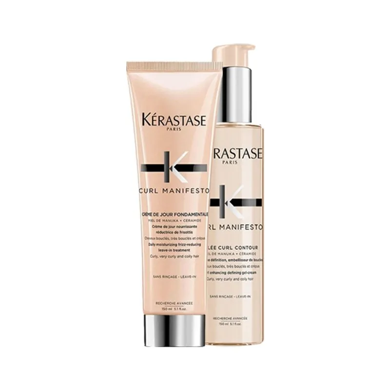 Kerastase Curl Manifesto Gelée Curl Contour+Creme De Jour 150+150ml crema+gel/crema capelli ricci crespi
