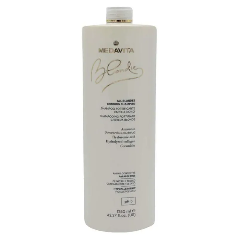 Medavita Blondie All Blondes Bonding Shampoo 1250ml - shampoo rinforzante illuminante capelli biondi