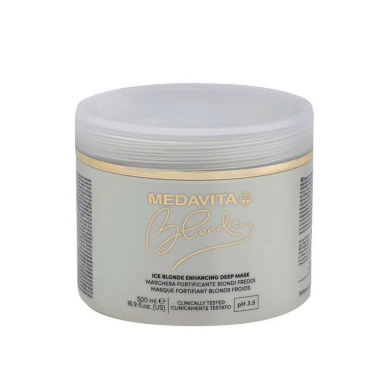 Medavita Blondie Ice Blonde Enhancing Deep Mask 500ml - maschera rimpolpante anti-giallo capelli biondi freddi