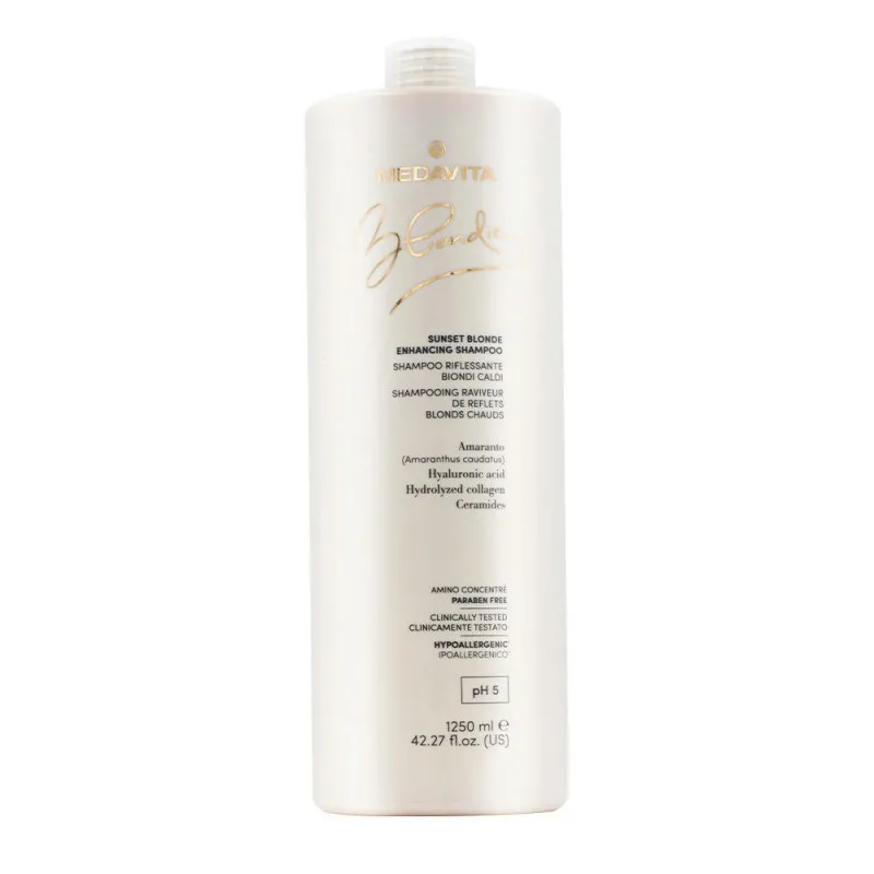 Medavita Blondie Sunset Blonde Enhancing Shampoo 1250ml - shampoo riflessante capelli biondi tonalità calda