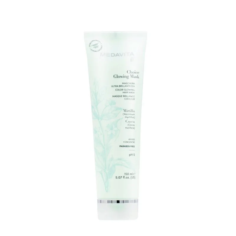 Medavita Choice Glowing Mask 150ml - maschera nutriente ultra-brillantezza tutti tipi di capelli