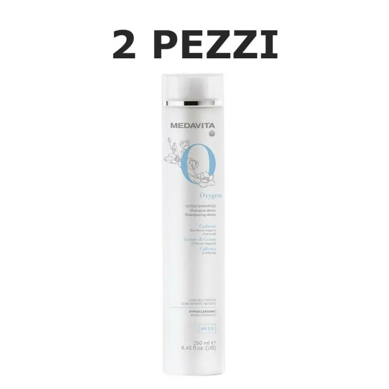Medavita Oxygen Detox Shampoo 250ml 2 PEZZI - shampoo detossinante rivitalizzante cute e capelli stressati