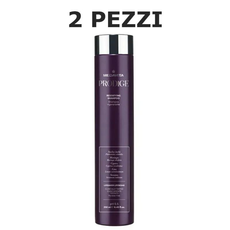 Medavita Prodige Revivifying Shampoo 250ml 2 PEZZI - shampoo ristrutturante fortificante capelli danneggiati