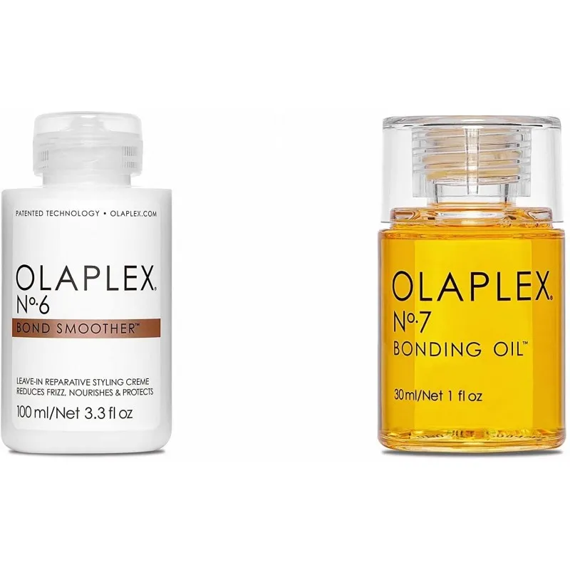Olaplex N°6+N°7 100+30 ml - crema levigante pre-piega + olio illluminante ricostruttivo capelli normali a danneggiati