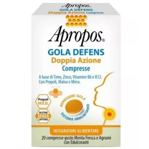 Apropos  Gola Defens Doppia Azione - Formato da 20 Compresse