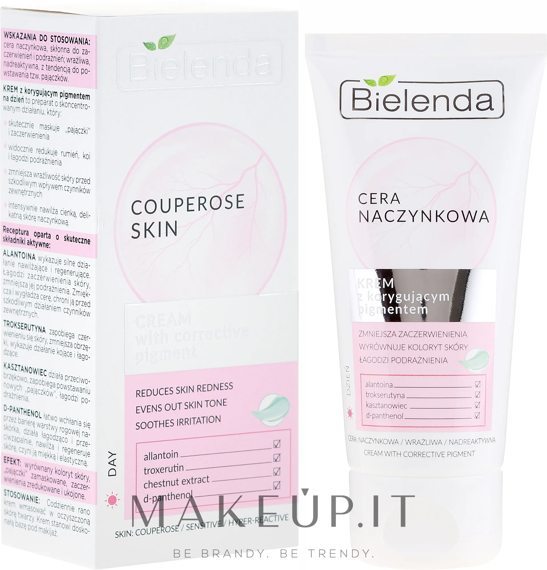 Crema con pigmenti colorati