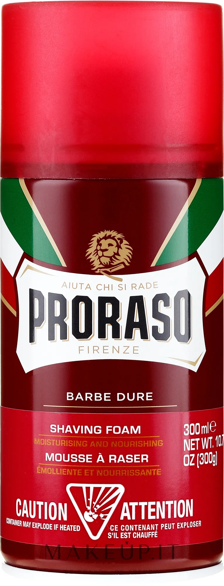 Schiuma da barba per peli rigidi con burro di karitè e sandalo