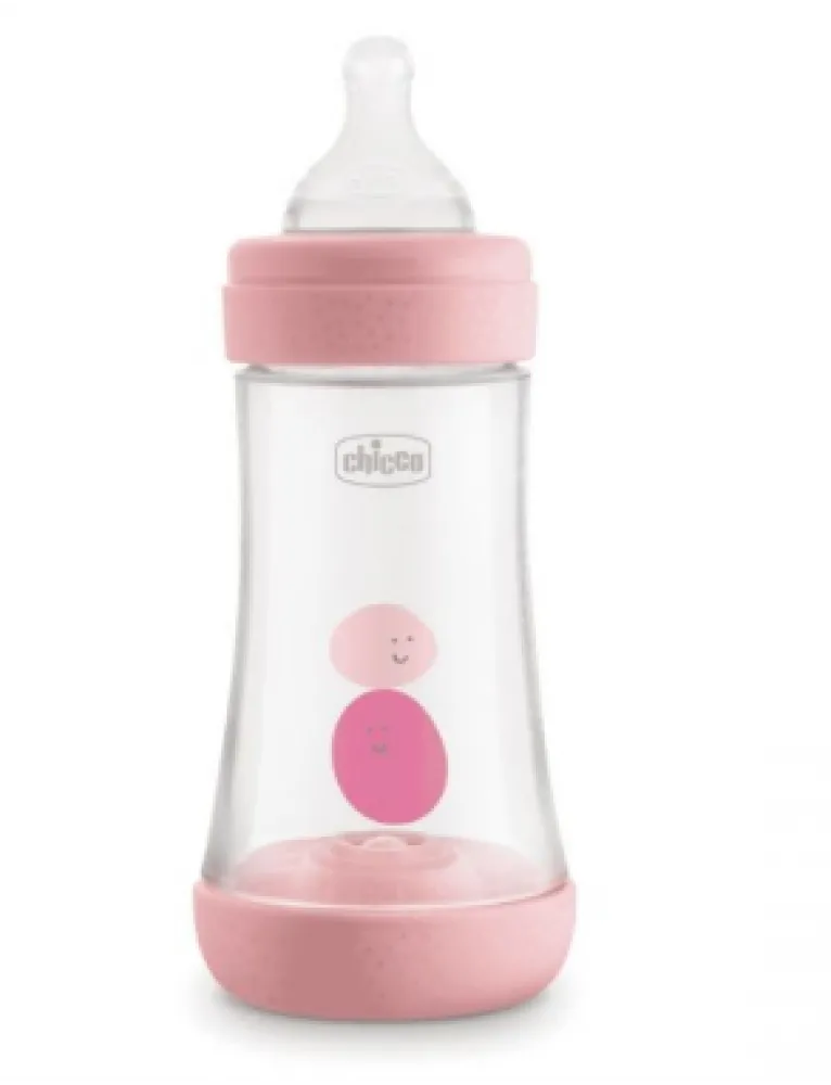 Chicco Biberon Perfect 5 2 Fori Silicone Girl 240ml
