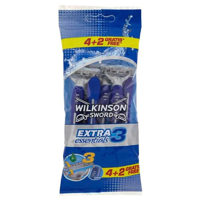 WILKINSON EXTRA 3 ESSENTIALS LAMETTE 4+2 6 PZ